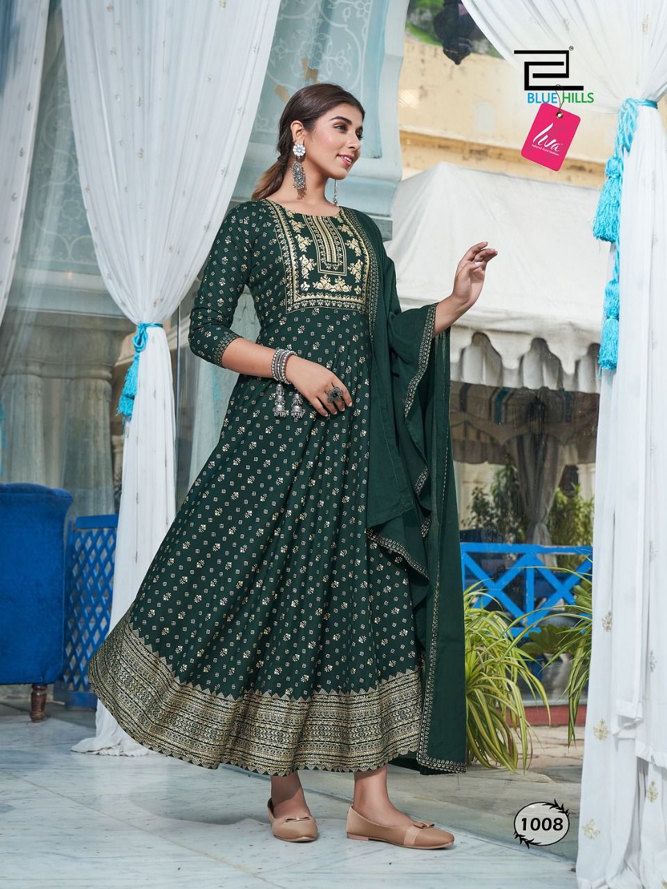 Raksha Bandhan Fancy Festive Wear Rayon Printed Long Kurti With Dupatta collection